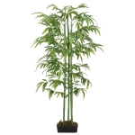 Albero Bambù Artificiale 864 Foglie 180 cm Verde