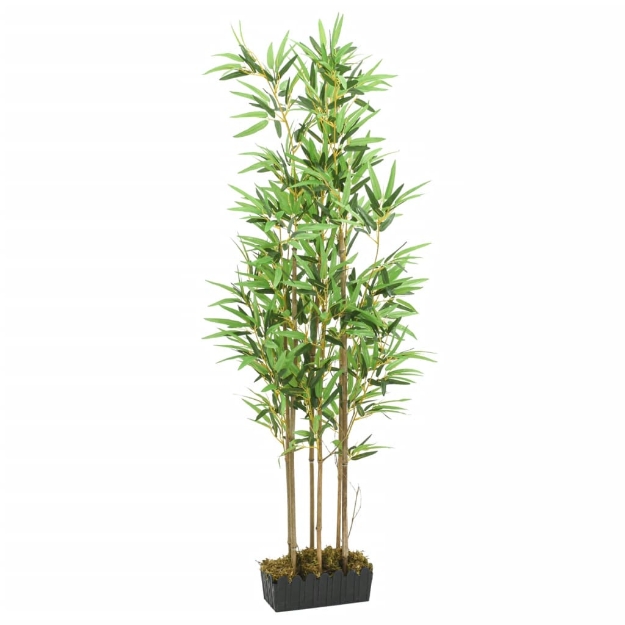 Albero Bambù Artificiale 828 Foglie 150 cm Verde