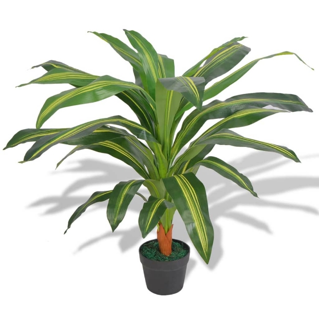 Dracena Pianta Artificiale con Vaso 90 cm Verde