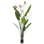 Emerald Pianta Artificiale di Strelitzia con 4 Fiori in Vaso 150 cm