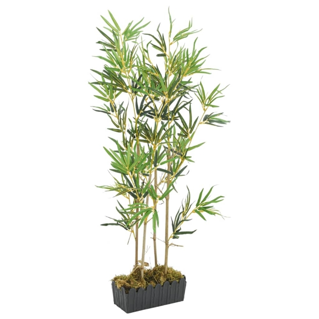 Albero Bambù Artificiale 552 Foglie 120 cm Verde