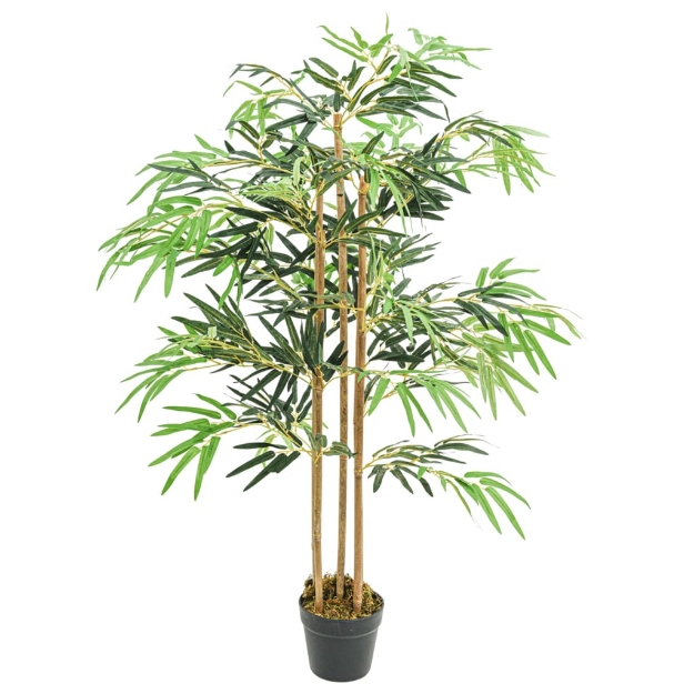 Albero Bambù Artificiale 730 Foglie 120 cm Verde