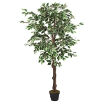 Albero di Ficus Artificiale 756 Foglie 150 cm Verde