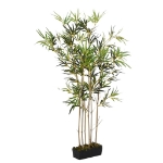 Albero Bambù Artificiale 552 Foglie 120 cm Verde