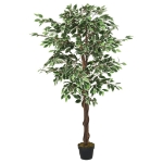 Albero di Ficus Artificiale 378 Foglie 80 cm Verde