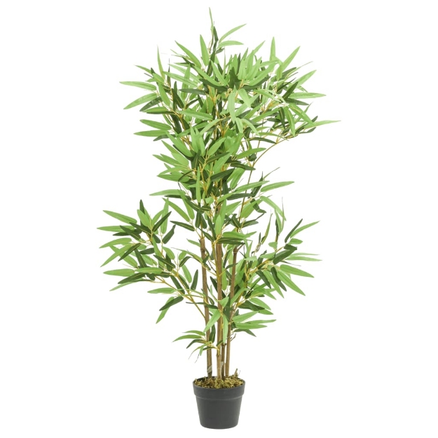 Albero Bambù Artificiale 552 Foglie 120 cm Verde