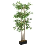 Albero Bambù Artificiale 380 Foglie 80 cm Verde