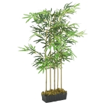 Albero Bambù Artificiale 730 Foglie 120 cm Verde