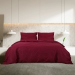 Set Copripiumino Bordeaux 140x200 cm in Microfibra Leggera