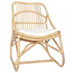 Sedia in Rattan e Lino