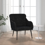 Poltrona Nera 63x76x80 cm Velluto