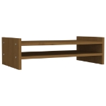 Supporto per Monitor ambra 50x27x15 cm Legno Massello di Pino