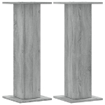 Supporti Altoparlanti 2 pz Grigio 30x30x80 cm in Multistrato