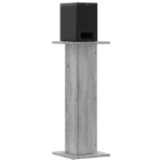 Supporti Altoparlanti 2 pz Grigio 30x30x80 cm in Multistrato