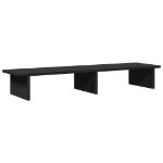 Supporto per Monitor Nero 100x27x15cm in Legno Massello di Pino