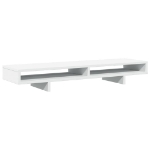 Supporto per Monitor Bianco 100x27x15 cm Legno Massello di Pino