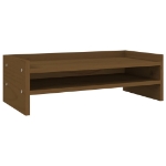 Supporto per Monitor ambra 50x24x16 cm Legno Massello di Pino