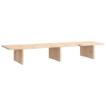 Supporto per Monitor 100x27x15cm in Legno Massello di Pino