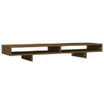 Supporto per Monitor ambra 100x27x14 cm Legno Massello di Pino