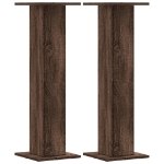 Supporti Altoparlanti 2 pz Marrone 30x30x95cm Legno Multistrato