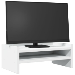 Supporto per Monitor Bianco 42x24x16 cm in Legno Multistrato