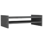 Supporto per Monitor Grigio 50x27x15 cm Legno Massello di Pino