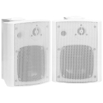 Altoparlanti Stereo da Parete 2pz Bianchi Interni Esterni 100 W