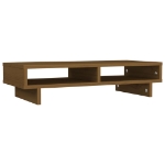 Supporto per Monitor ambra 60x27x14 cm Legno Massello di Pino