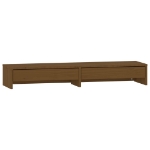 Supporto per Monitor ambra 100x27x15 cm Legno Massello di Pino