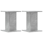 Supporti Altoparlanti 2 pz Grigio 30x30x40 cm Legno Multistrato