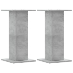 Supporti Altoparlanti 2 pz Grigio 30x30x40 cm Legno Multistrato