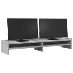 Supporto Monitor Grigio Cemento 100x24x16 cm Legno Multistrato