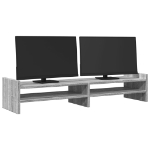 Supporto Monitor Grigio Sonoma 100x27x20 cm Legno Multistrato