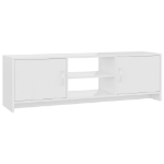 Mobile Porta TV Bianco Lucido 120x30x37,5 cm Legno Multistrato