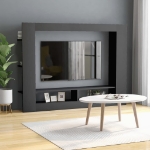 Mobile Porta TV Grigio 152x22x113 cm in Legno Multistrato