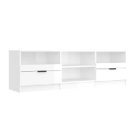 Mobile per TV Bianco Lucido 150x33,5x45cm Legno Ingegnerizzato