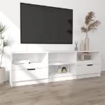 Mobile per TV Bianco Lucido 150x33,5x45cm Legno Ingegnerizzato