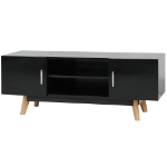 Mobile TV Lucido Nero 120x40x46 cm in MDF