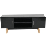 Mobile TV Lucido Nero 120x40x46 cm in MDF