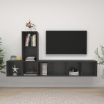 Set Mobile TV 3 pz in Truciolato Grigio