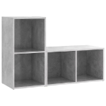 Mobili TV 2 pz Grigio Cemento 72x35x36,5cm in Legno Multistrato