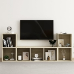 Set Mobile TV 3 pz Rovere Sonoma in Legno Multistrato