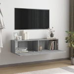 Mobile Muro TV Grigio Sonoma 120x30x30cm Legno Ingegnerizzato