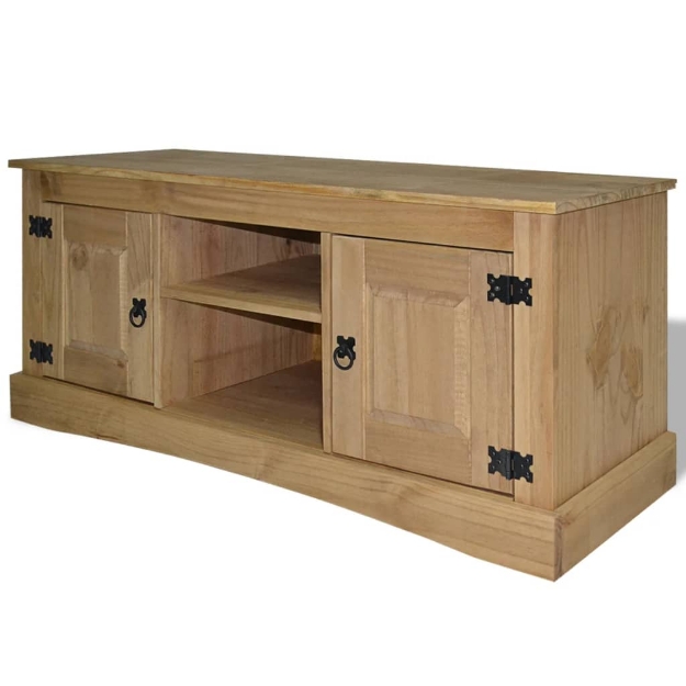 Mobile Porta TV Legno Pino Messicano Corona Range 120x40x52 cm