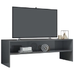 Mobile Porta TV Grigio Lucido 120x40x40 cm in Legno Multistrato