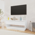 Mobile TV Bianco Lucido 102x41x44 cm in Truciolato