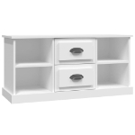 Mobile Porta TV Bianco 99,5x35,5x48 cm in Legno Multistrato