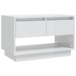 Mobile Porta TV Bianco Lucido 70x41x44 cm in Truciolato