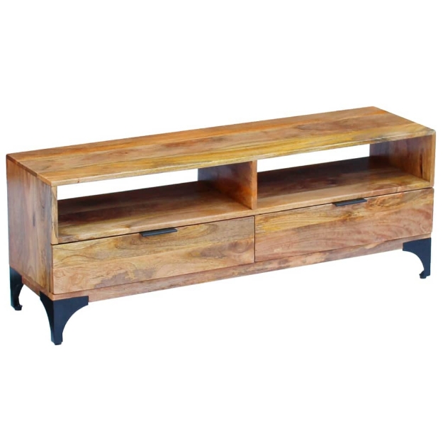 Supporto TV in Legno di Mango 120x35x45 cm