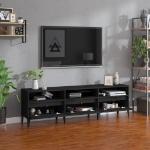 Mobile Porta TV Nero 150x30x44,5 cm in Legno Multistrato